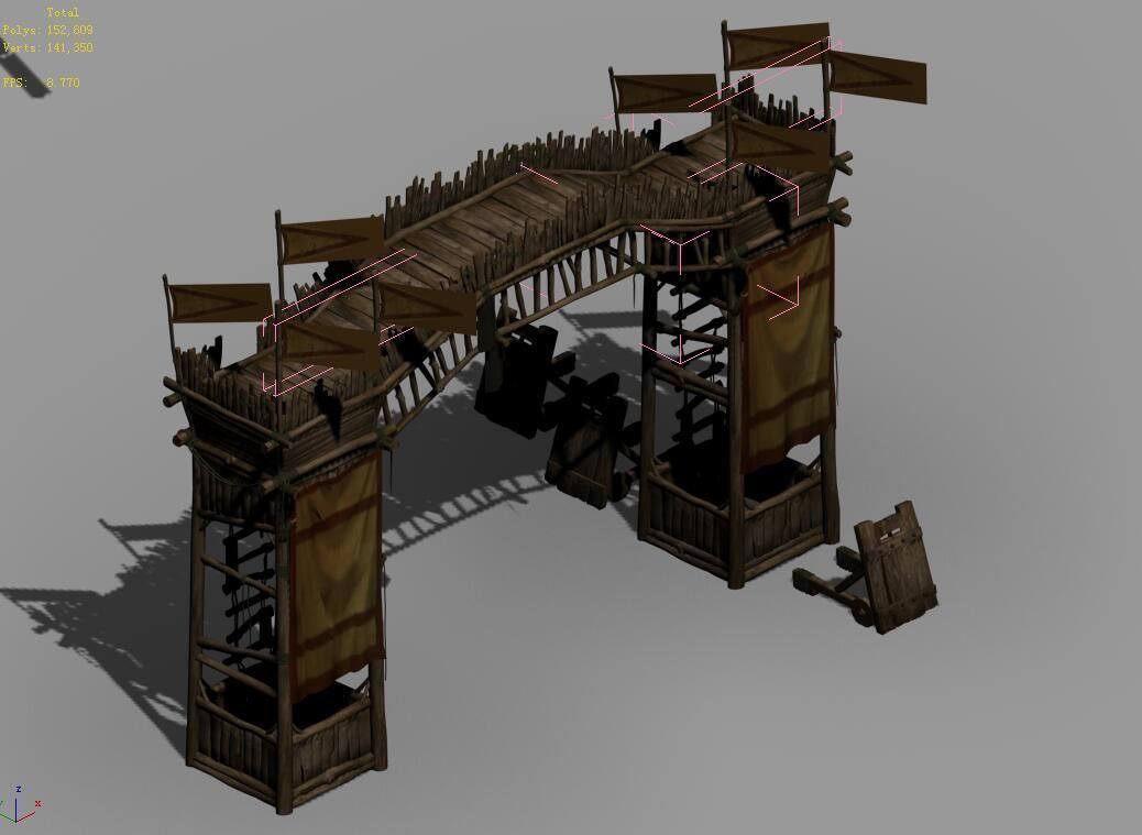 Ancestor Mountain-Tianmen-Intermediate Gate 12 3D model_4