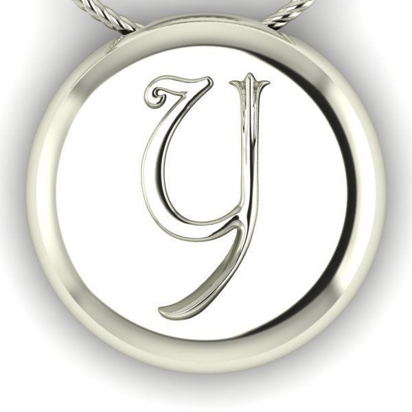 Alphabet Latin Y 3D print model_25