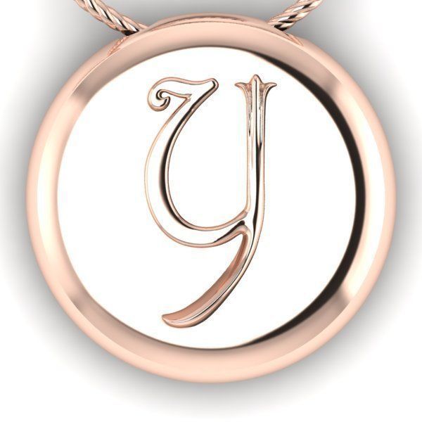 Alphabet Latin Y 3D print model_24