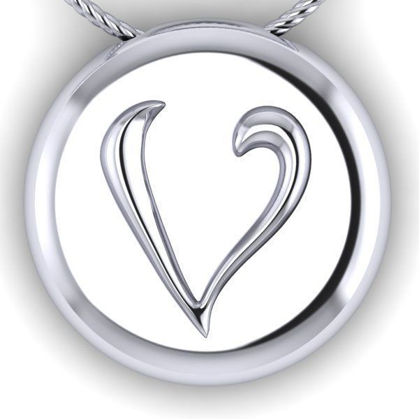 Alphabet Latin V 3D print model_23