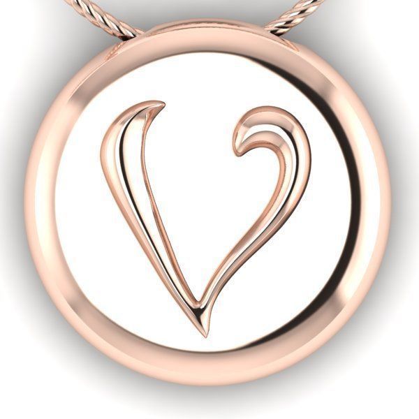 Alphabet Latin V 3D print model_24