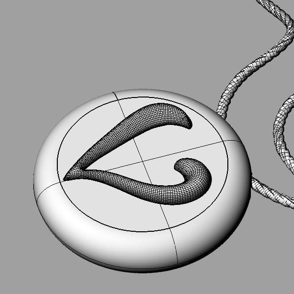 Alphabet Latin V 3D print model_18