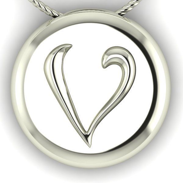 Alphabet Latin V 3D print model_25