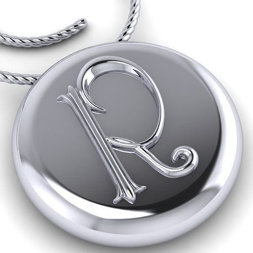 Alphabet Latin R 3D print model