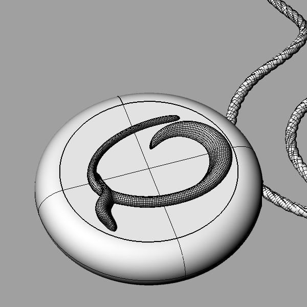 Alphabet Latin Q 3D print model_18