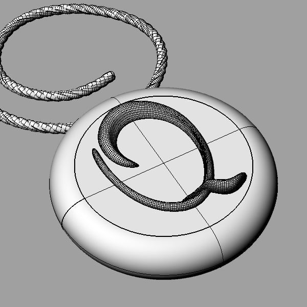 Alphabet Latin Q 3D print model_1