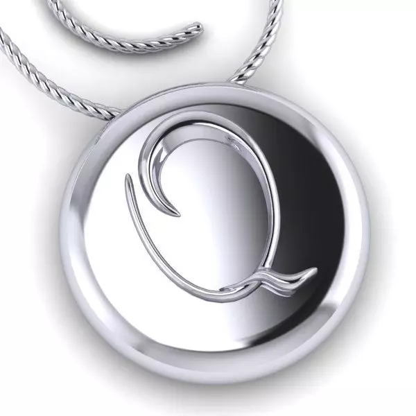 Alphabet Latin Q 3D print model_0