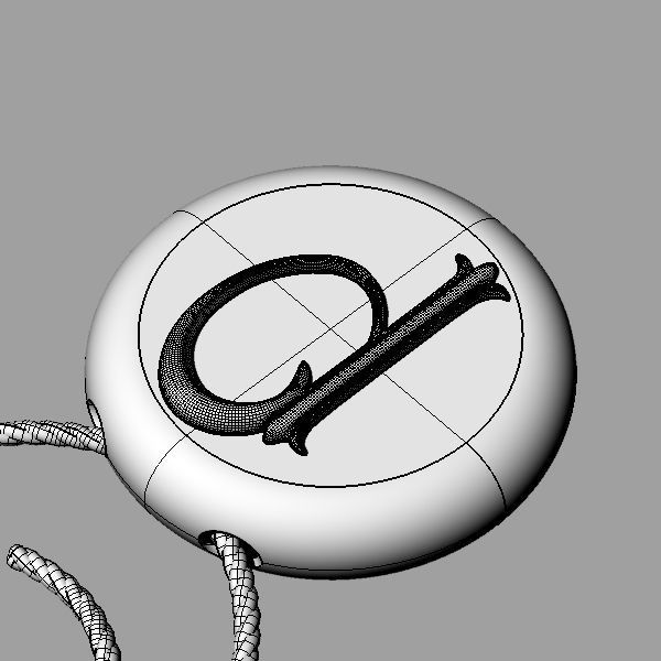 Alphabet Latin P 3D print model_21