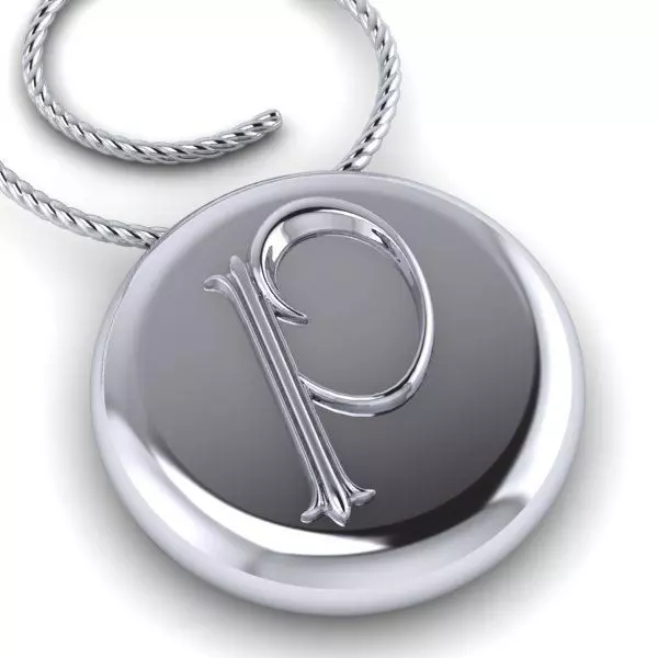 Alphabet Latin P 3D print model_0