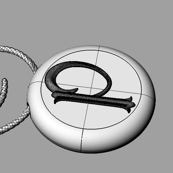 Alphabet Latin P 3D print model_22