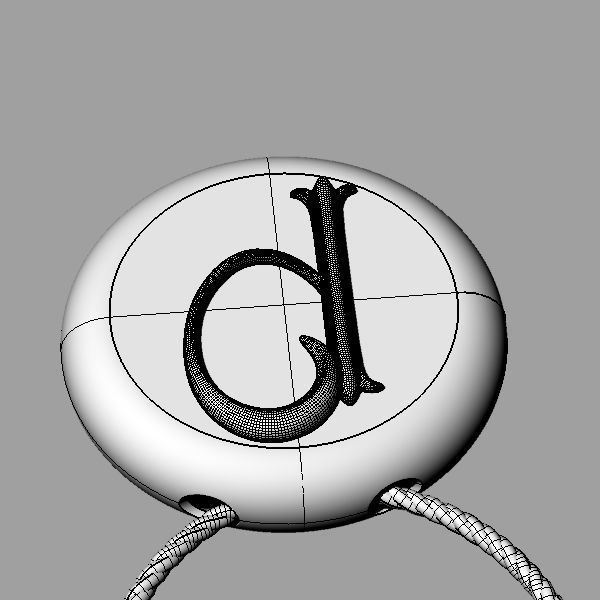 Alphabet Latin P 3D print model_20