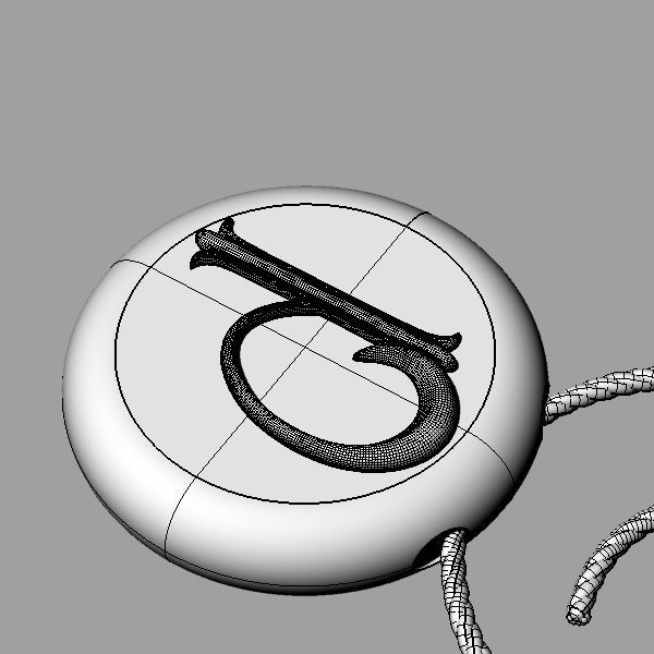 Alphabet Latin P 3D print model_19