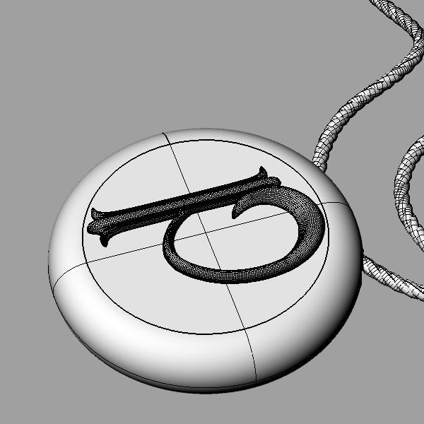 Alphabet Latin P 3D print model_18