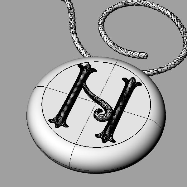 Alphabet Latin N 3D print model_17