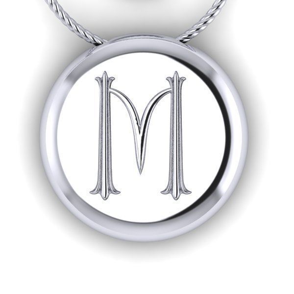 Alphabet Latin M 3D print model_23