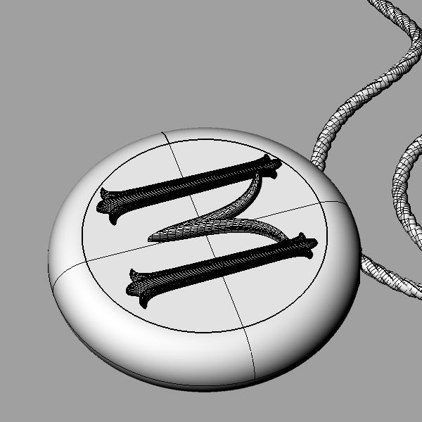 Alphabet Latin M 3D print model_18