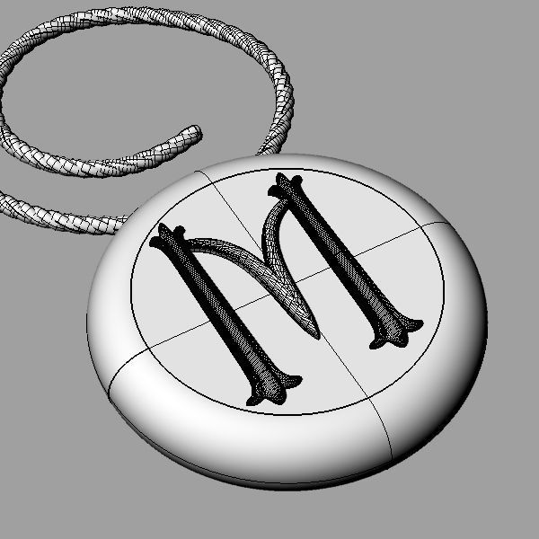 Alphabet Latin M 3D print model_1