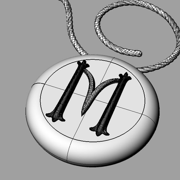 Alphabet Latin M 3D print model_17