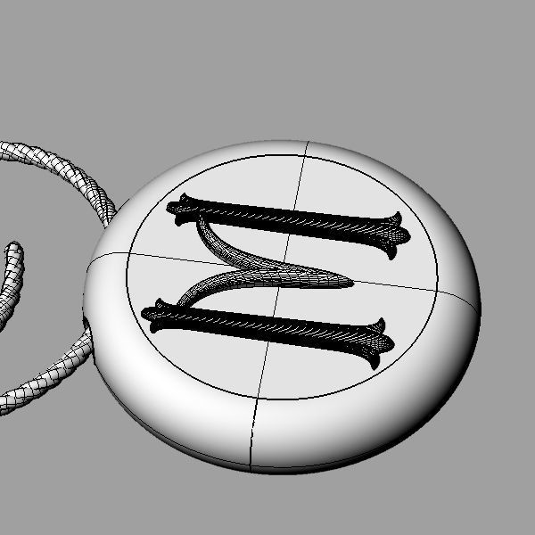 Alphabet Latin M 3D print model_22