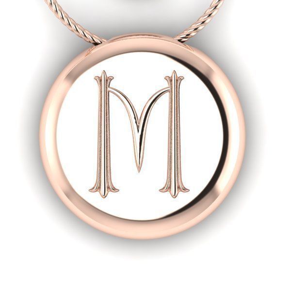 Alphabet Latin M 3D print model_24