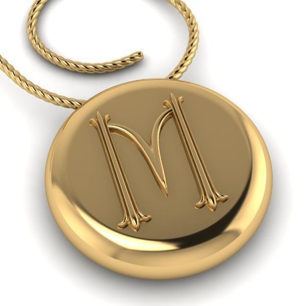 Alphabet Latin M 3D print model_4