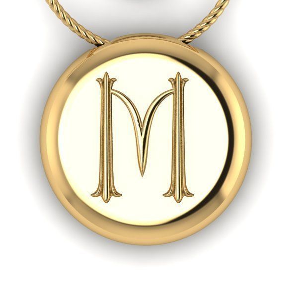 Alphabet Latin M 3D print model_26