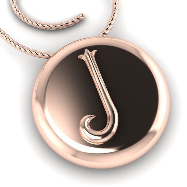 Alphabet Latin J 3D print model_2