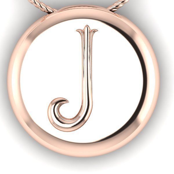 Alphabet Latin J 3D print model_24