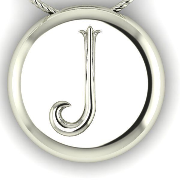 Alphabet Latin J 3D print model_25