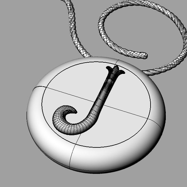 Alphabet Latin J 3D print model_17