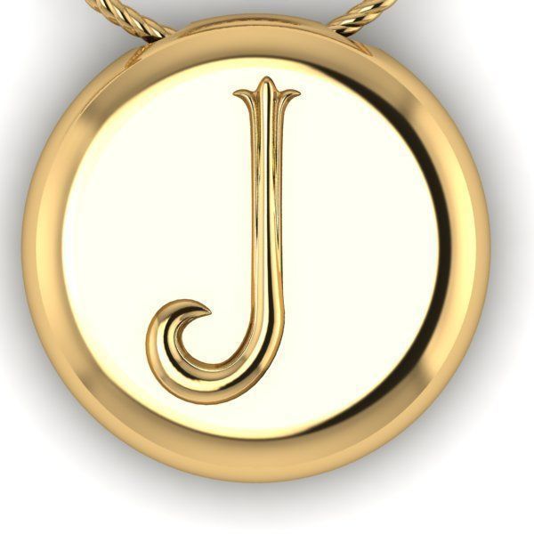 Alphabet Latin J 3D print model_26