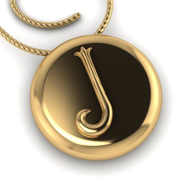 Alphabet Latin J 3D print model_4