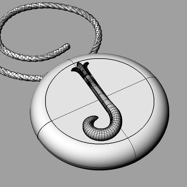 Alphabet Latin J 3D print model_1