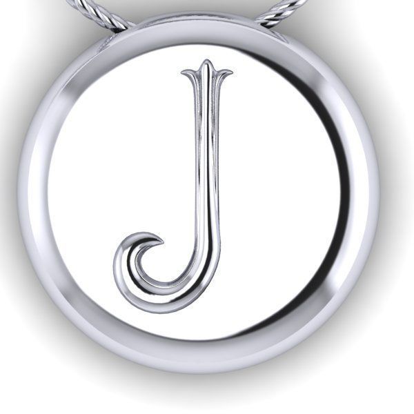 Alphabet Latin J 3D print model_23