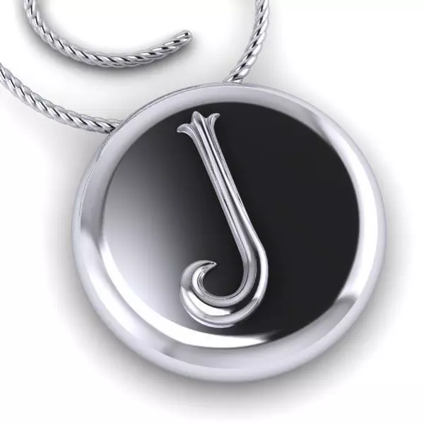 Alphabet Latin J 3D print model_0