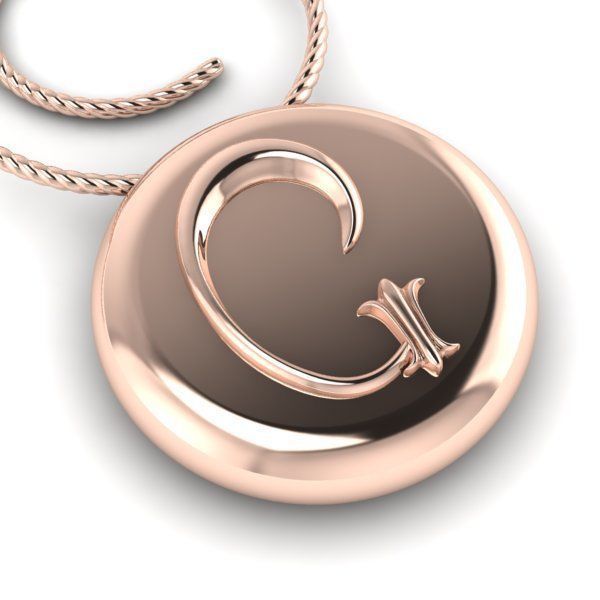 Alphabet Latin G 3D print model_2