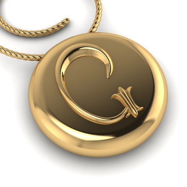 Alphabet Latin G 3D print model_4