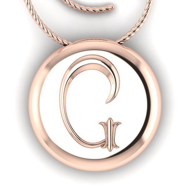 Alphabet Latin G 3D print model_24