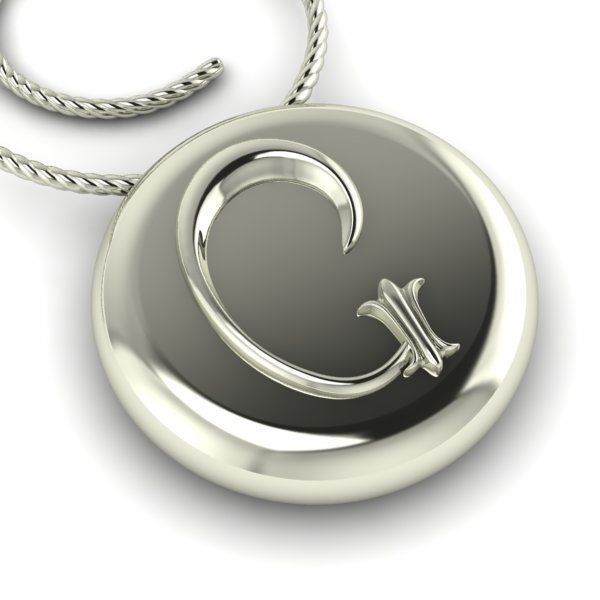 Alphabet Latin G 3D print model_3