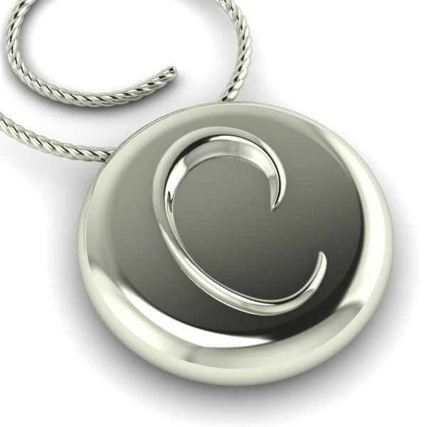 Alphabet Latin C 3D print model_3