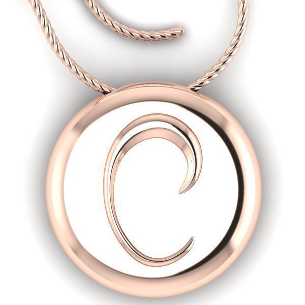 Alphabet Latin C 3D print model_24