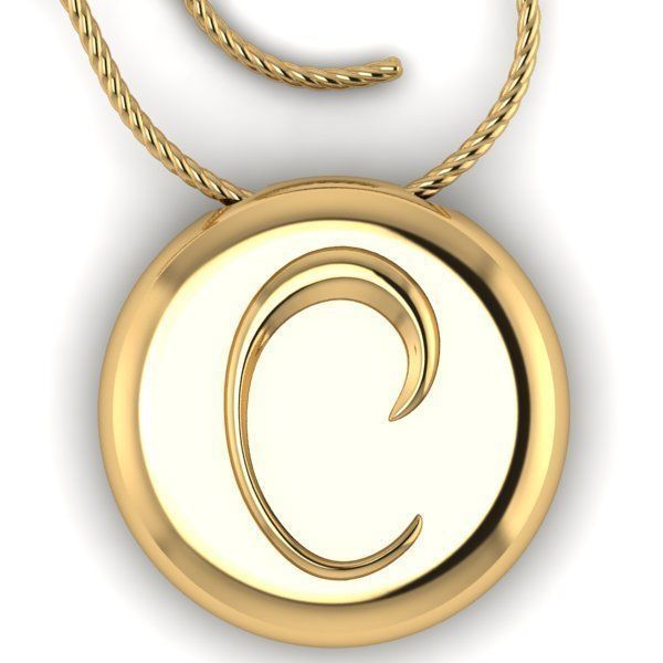 Alphabet Latin C 3D print model_26