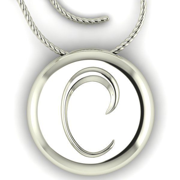 Alphabet Latin C 3D print model_25