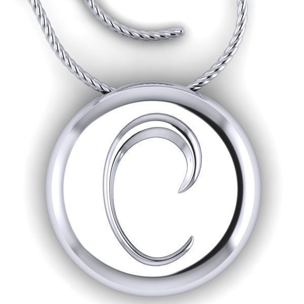 Alphabet Latin C 3D print model_23