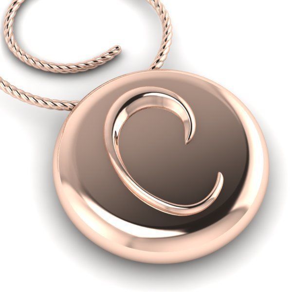 Alphabet Latin C 3D print model_2