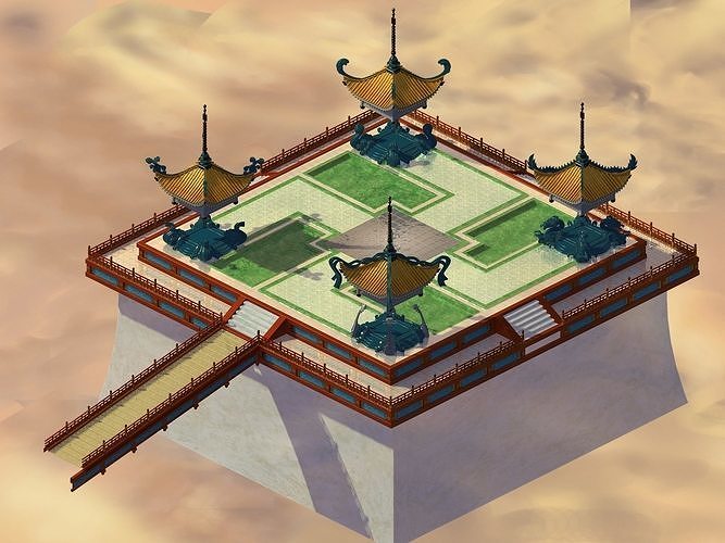 Temple Palace-Tiangong Pavement 01 3D model