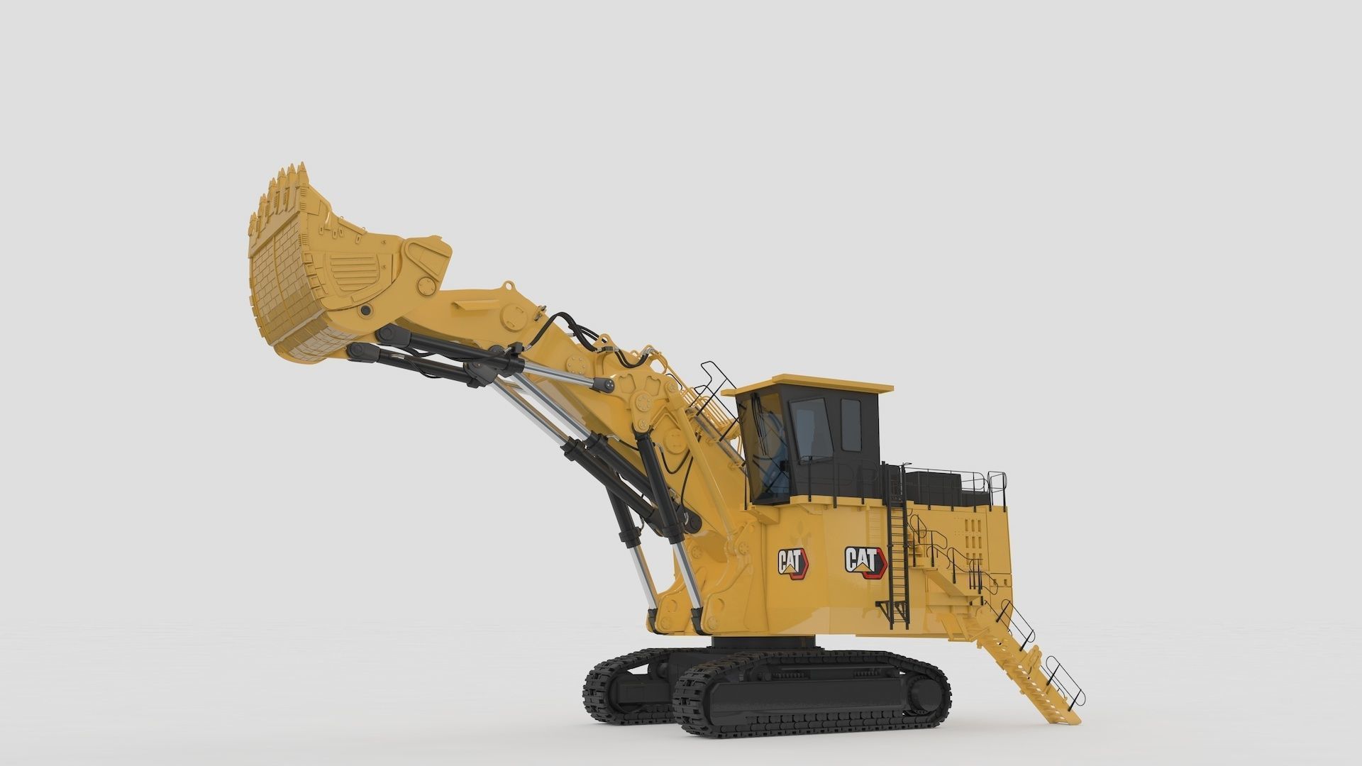 Mining Shovel Excavator 3D model_32