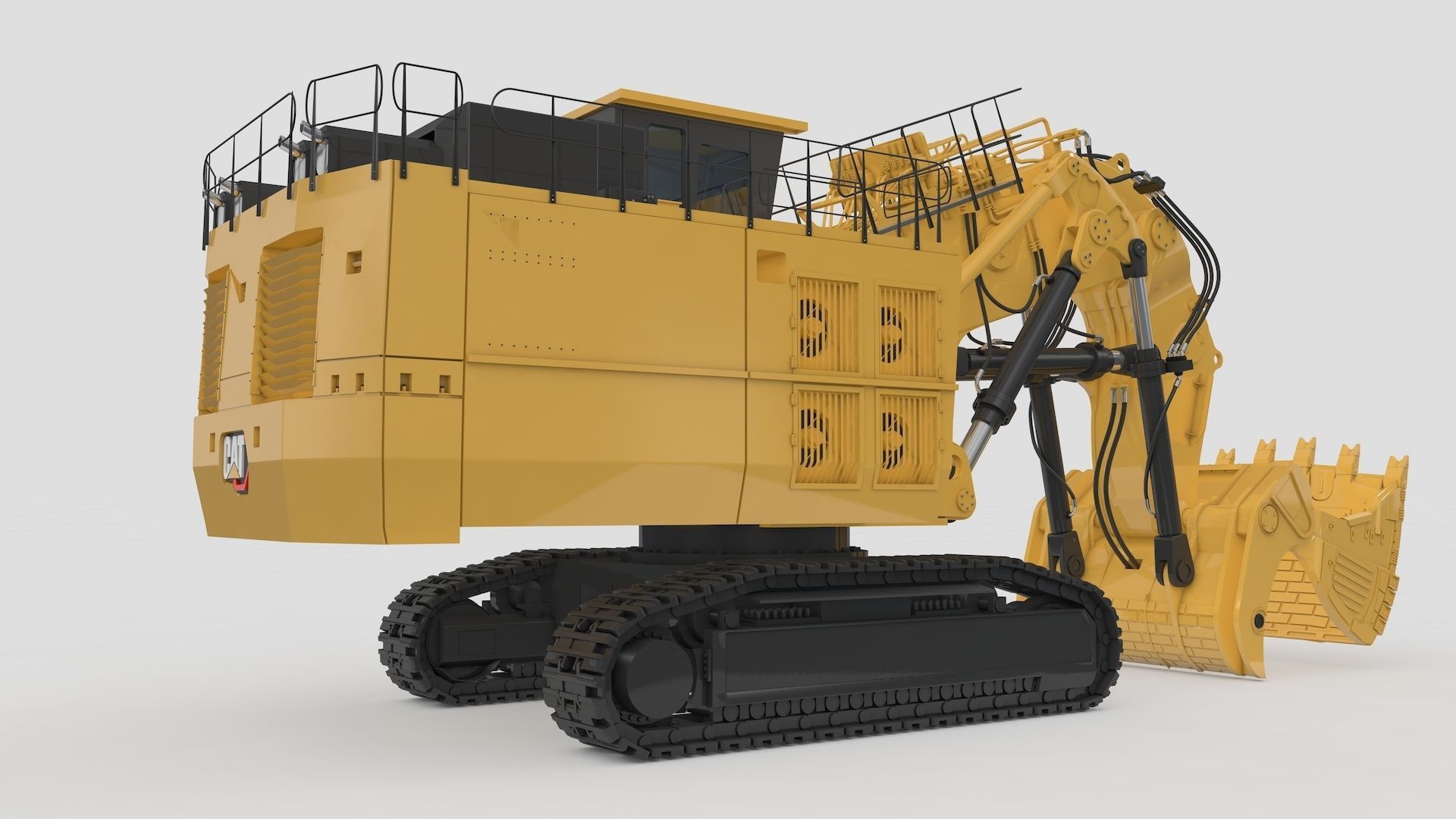 Mining Shovel Excavator 3D model_5