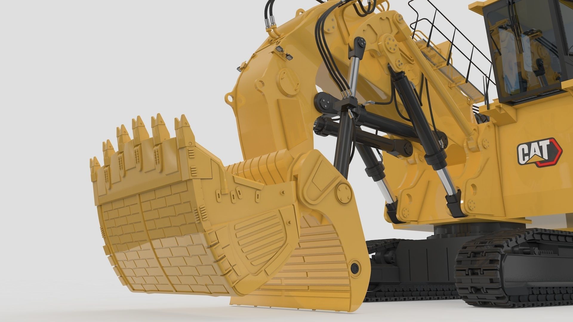 Mining Shovel Excavator 3D model_11