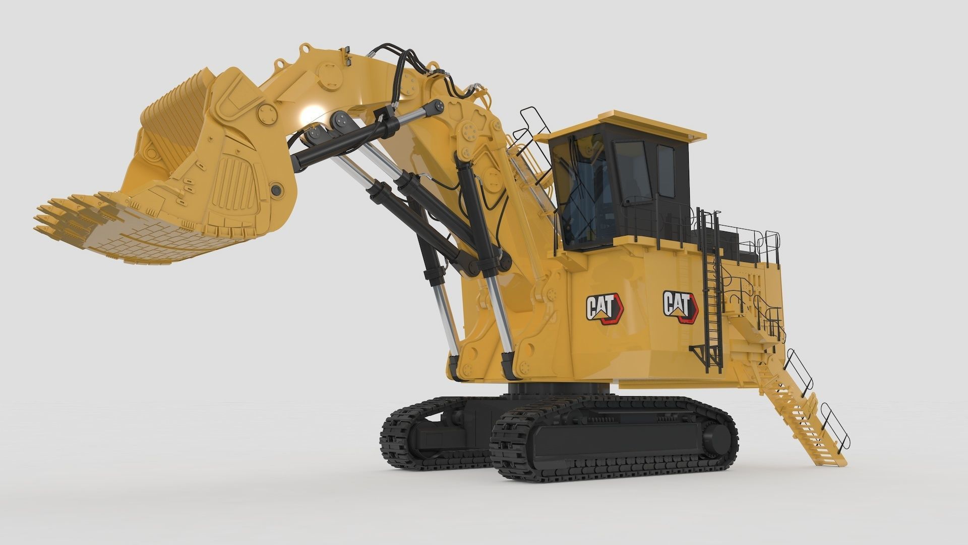Mining Shovel Excavator 3D model_25